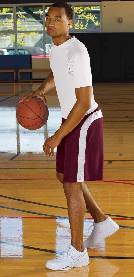 Men's Burgundy Coug Basketball Shorts With Mesh