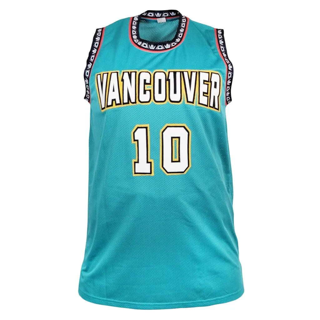 Mike Bibby Signed Vancouver Light Blue Basketball Jersey (JSA)