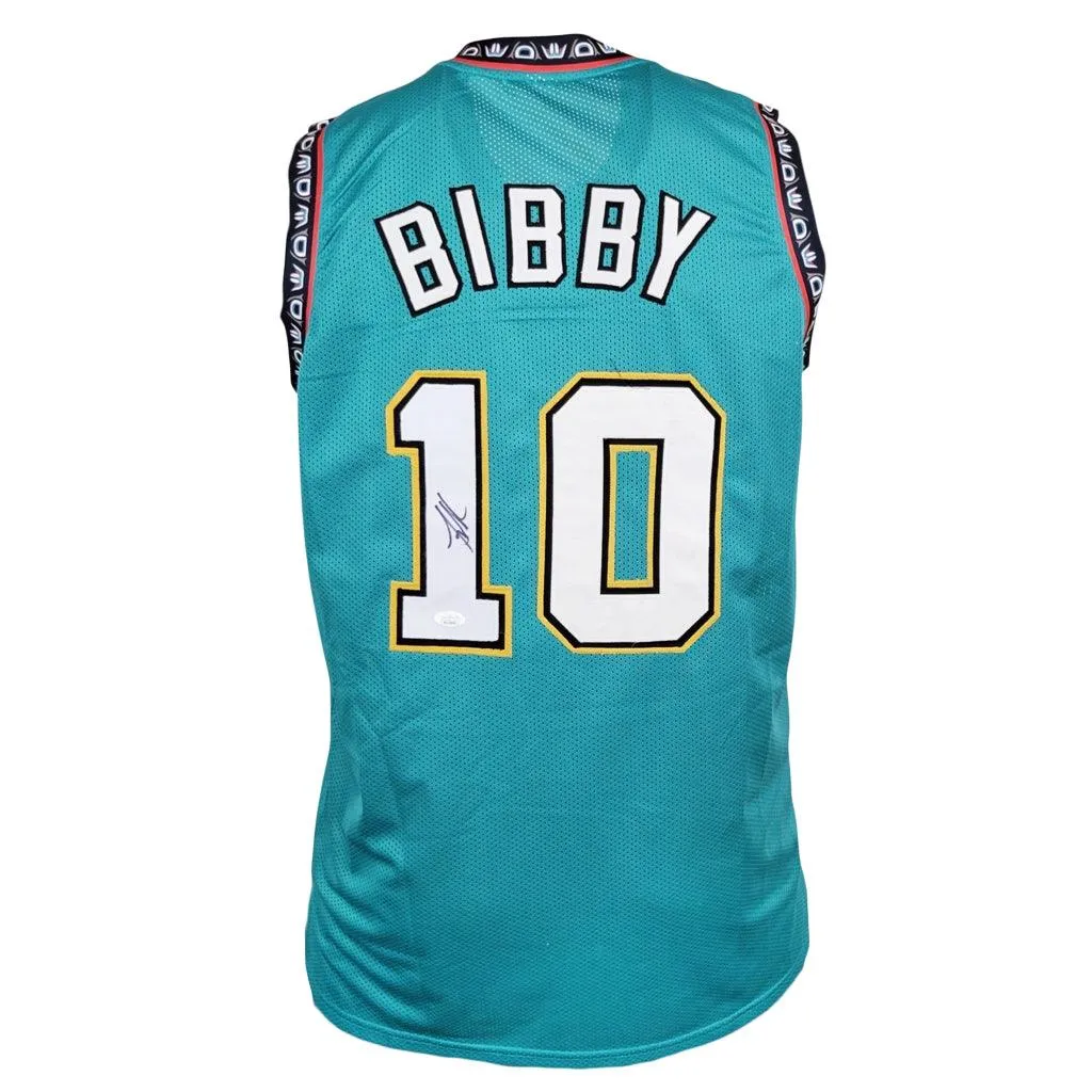 Mike Bibby Signed Vancouver Light Blue Basketball Jersey (JSA)