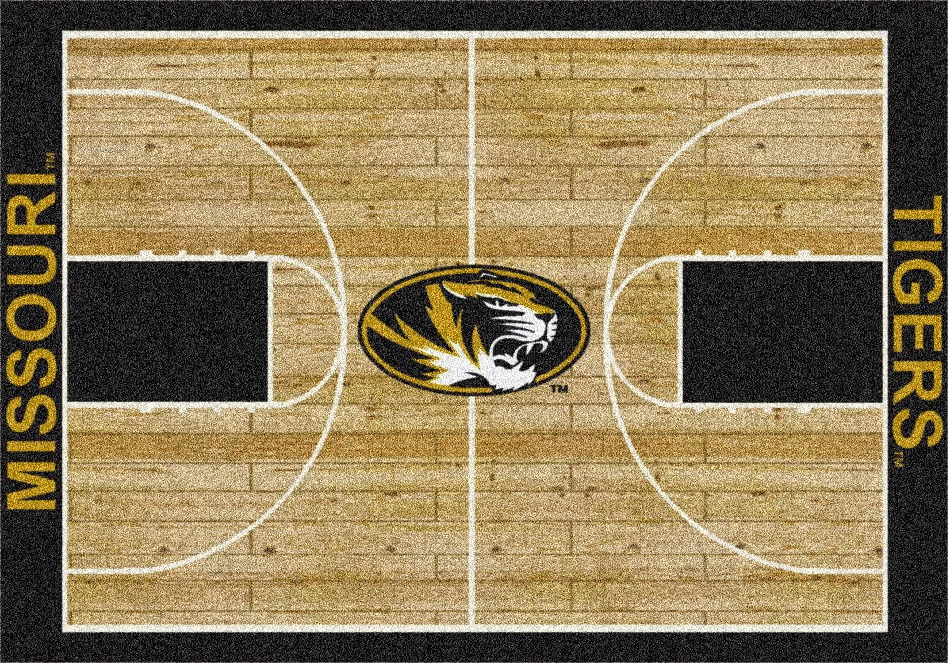 Missouri Tigers Milliken Basketball Home Court Novelty Area Rug