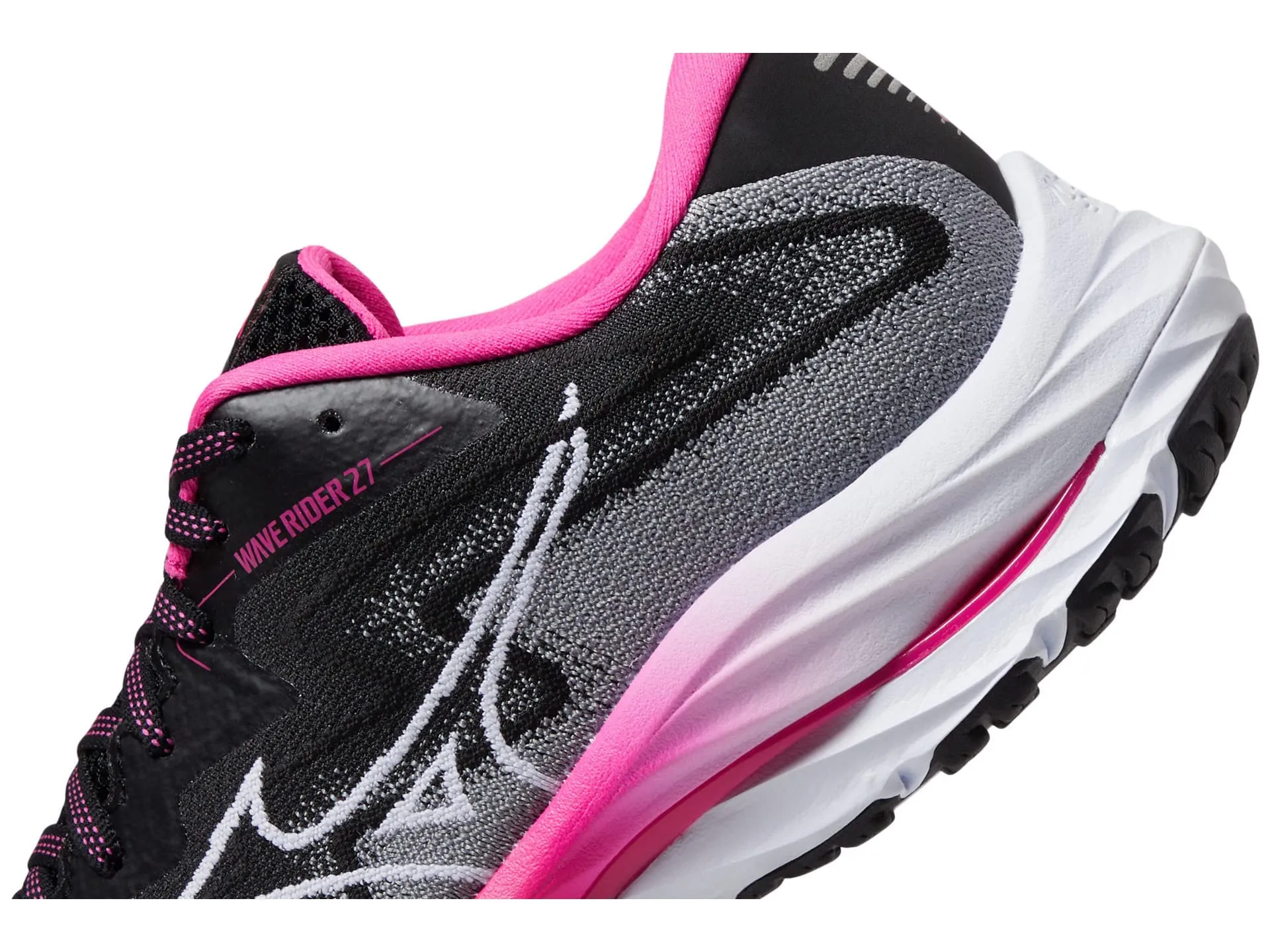 Mizuno Women's Wave Rider 27 Running Shoe, Project Zero BCRF, 8