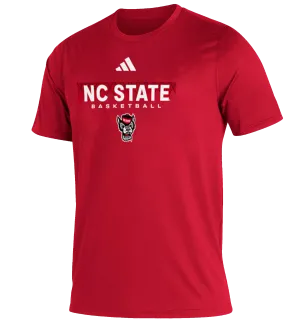 NC State Wolfpack adidas Red 2024 Pre-Game Basketball Creator T-Shirt