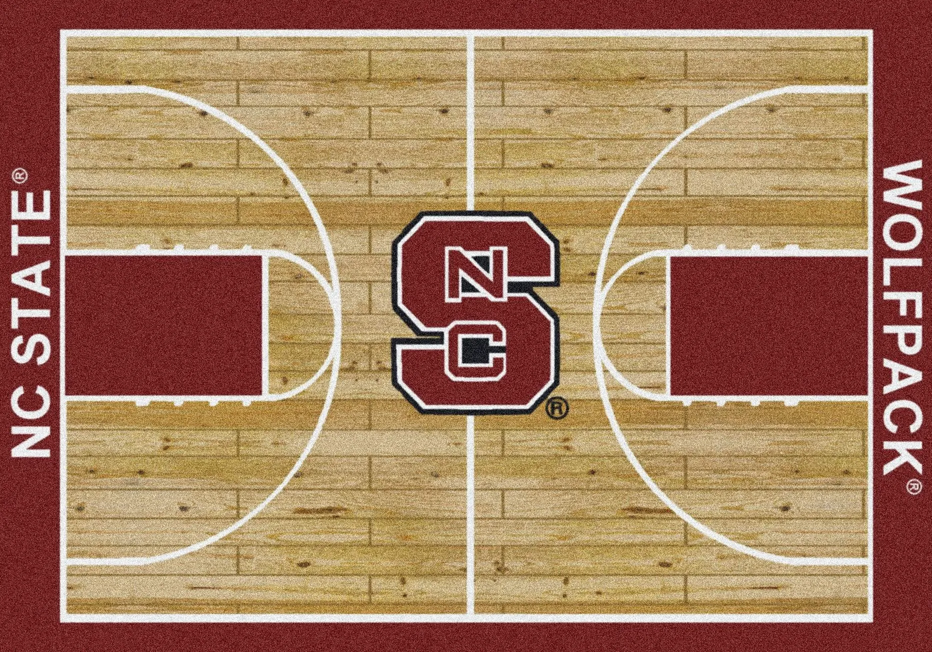 NC State Wolfpack Milliken Basketball Home Court Novelty Area Rug