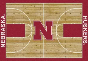 Nebraska Cornhuskers Milliken Basketball Home Court Novelty Area Rug