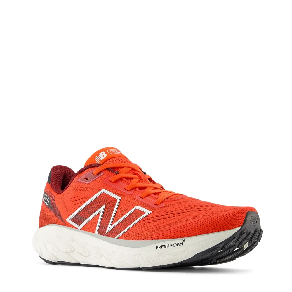 New Balance Men's Fresh Foam X 880v14 in Neo Flame with Mercury Red