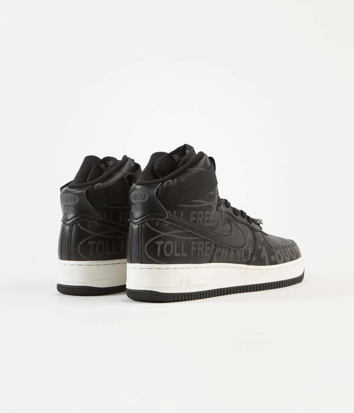 Nike Air Force 1 High '07 Premium Shoes - Black / Black - Sail - Vast Grey