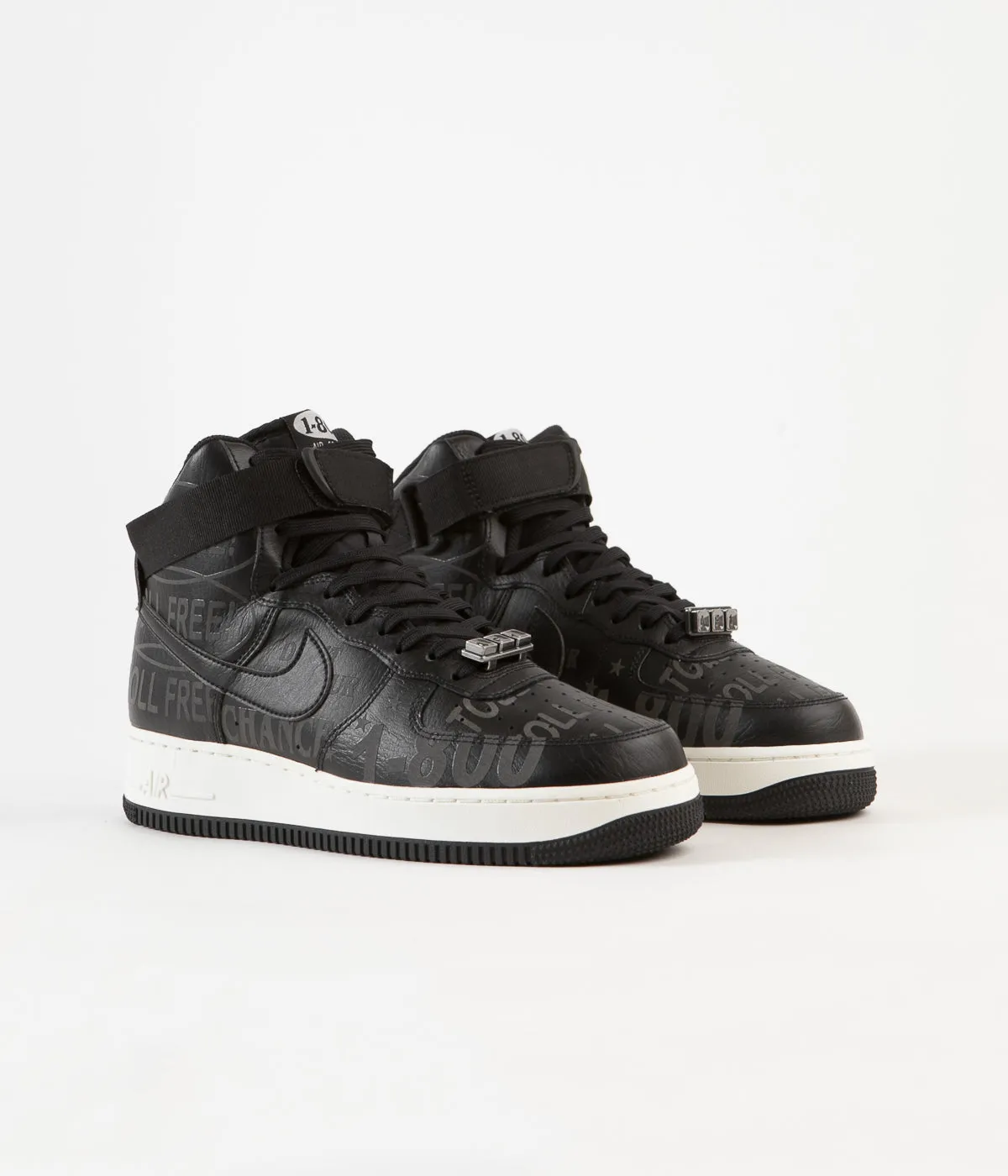 Nike Air Force 1 High '07 Premium Shoes - Black / Black - Sail - Vast Grey