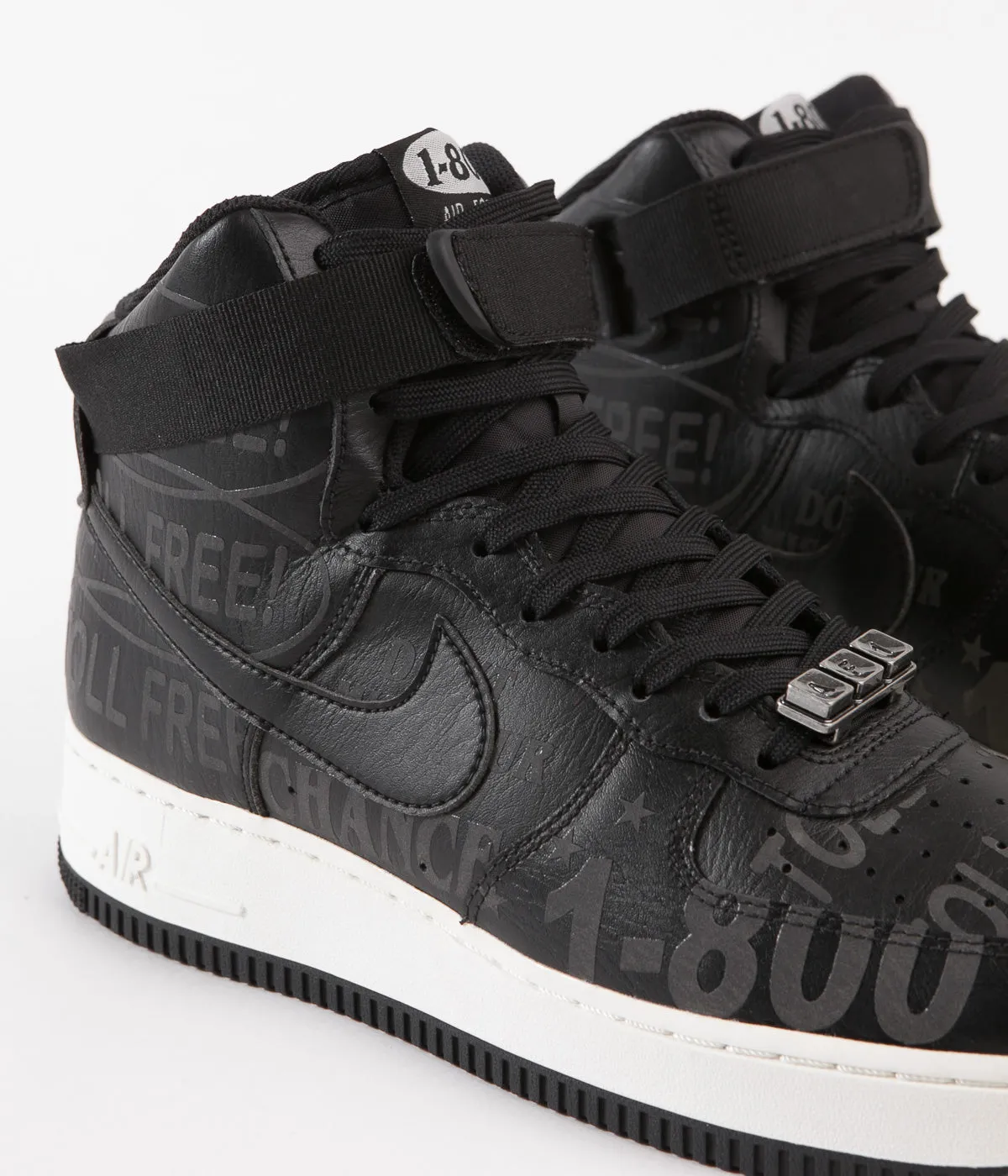 Nike Air Force 1 High '07 Premium Shoes - Black / Black - Sail - Vast Grey