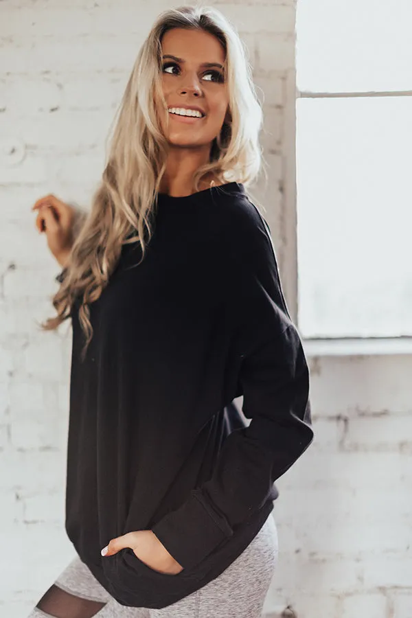 No Place Like Home Tunic Sweatshirt in Black