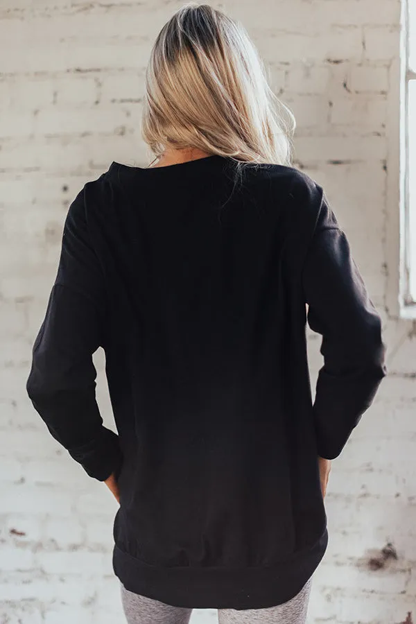 No Place Like Home Tunic Sweatshirt in Black