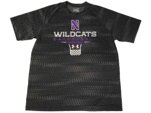 Northwestern Wildcats Basketball Under Armour Heatgear Patterned SS T-Shirt (L)