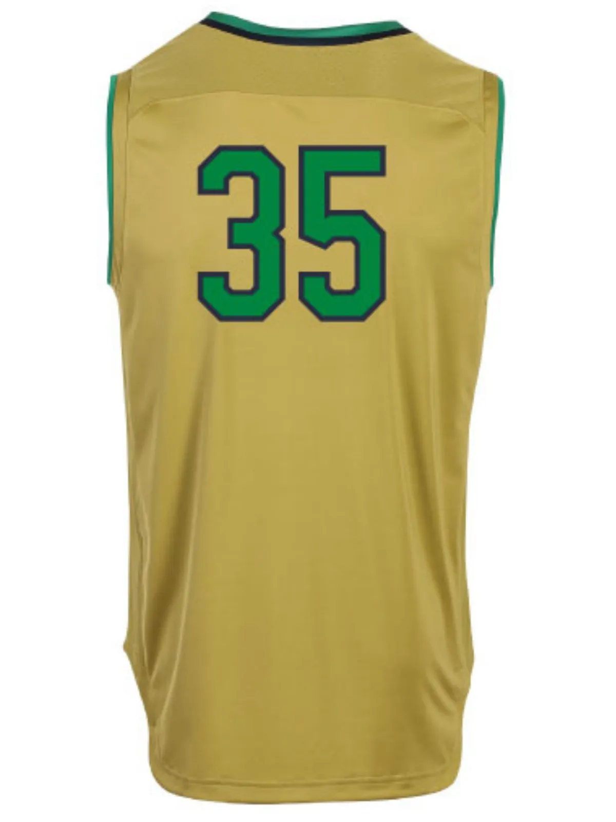 Notre Dame Fighting Irish Under Armour NCAA Basketball Replica #35 Gold Jersey