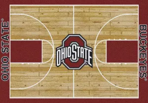 Ohio State Buckeyes Milliken Basketball Home Court Novelty Area Rug