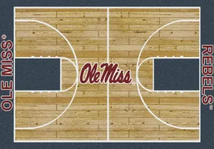 Ole Miss Rebels Milliken Basketball Home Court Novelty Area Rug