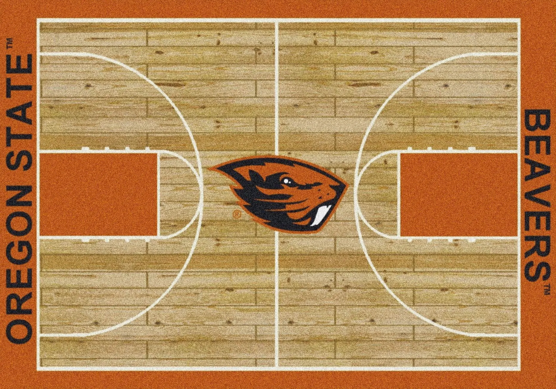 Oregon State Beavers Milliken Basketball Home Court Novelty Area Rug