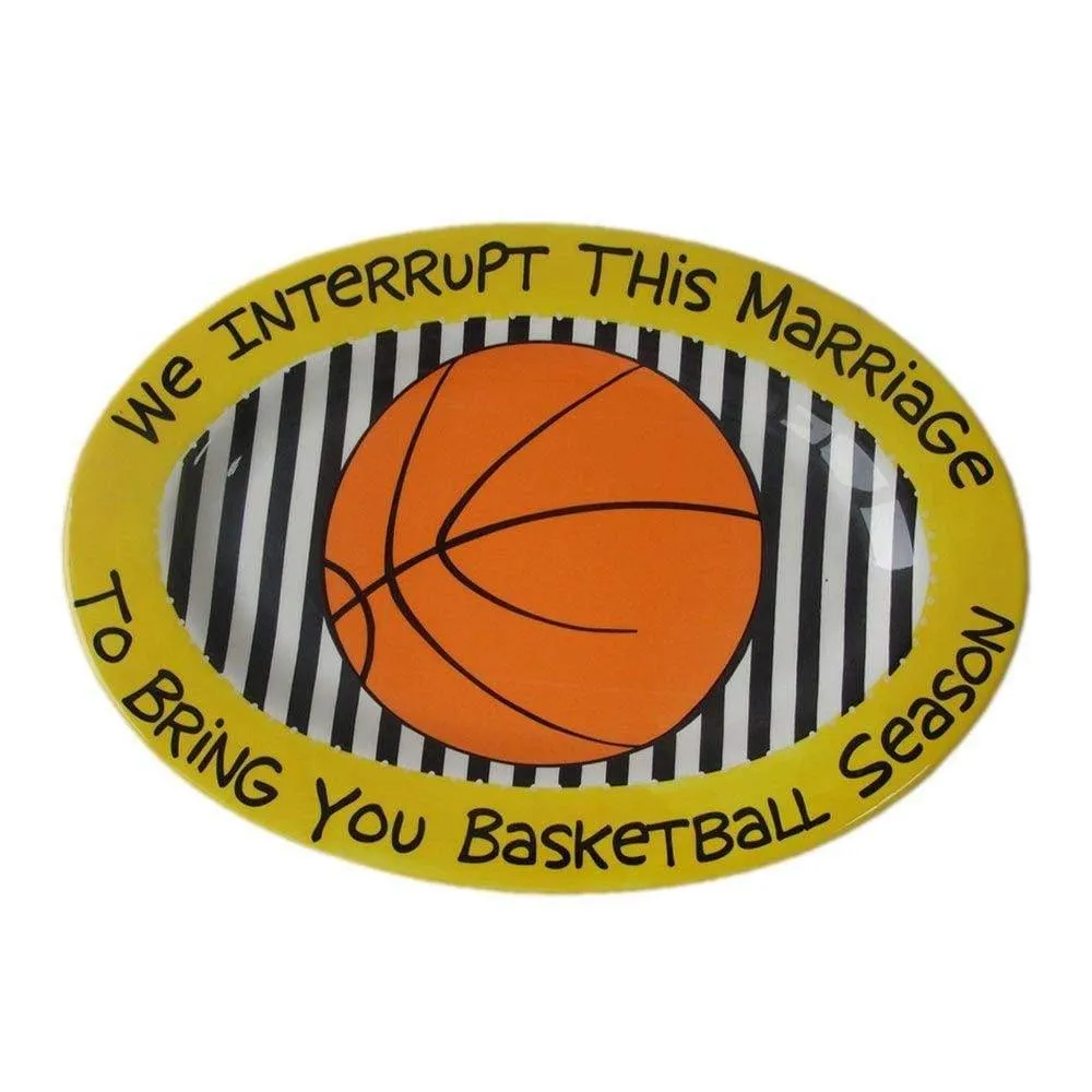 Our Name Is Mud by Lorrie Veasey Basketball Oval Platter, 1.125-Inch