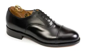 OXFORD Extra Wide H Fitting Officers Black Oxford Shoes by Sanders