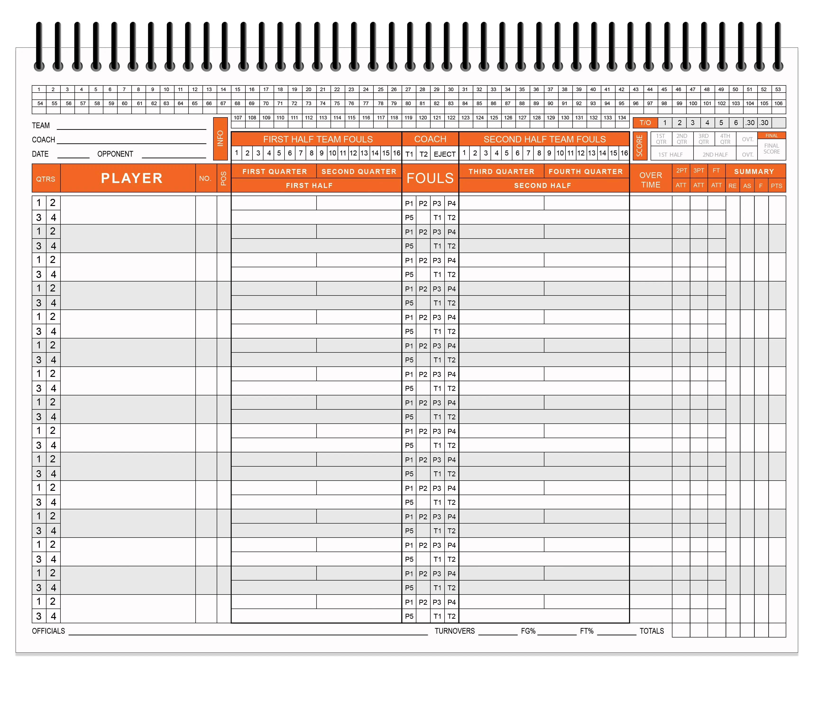 Perfect Strike Basketball Scorebook with Rules and Scoring Instructions : Heavy Duty. Youth and Adult Basketball. TS-15P