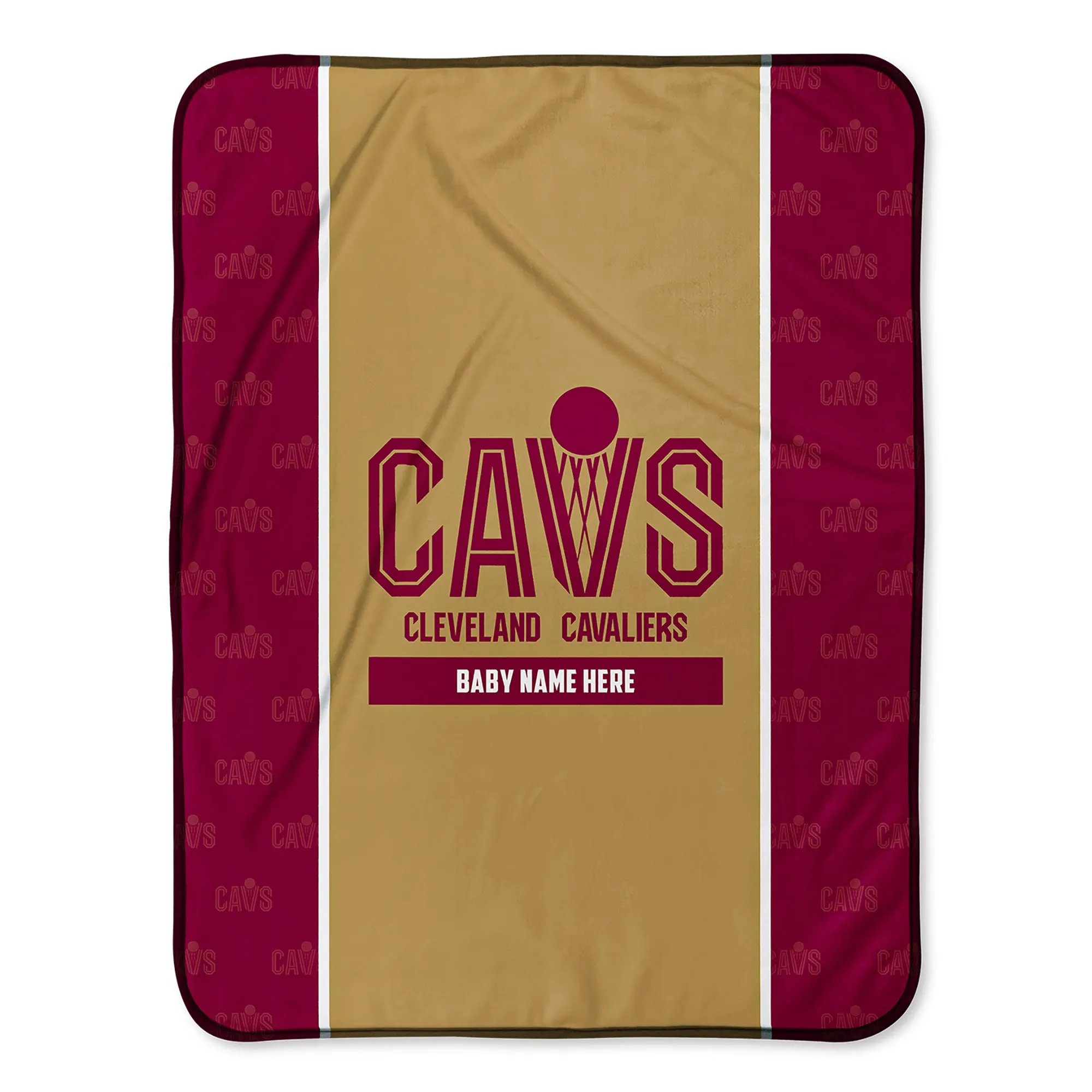 Personalized Cleveland Cavaliers Icon Baby Pixel Fleece Blanket