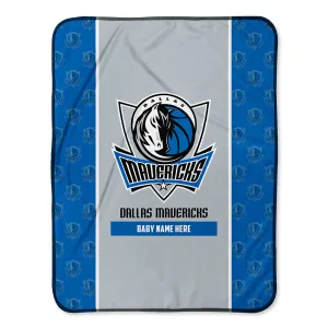 Personalized Dallas Mavericks Icon Baby Pixel Fleece Blanket