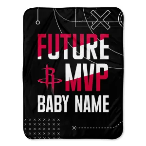 Personalized Houston Rockets MVP Baby Pixel Fleece Blanket