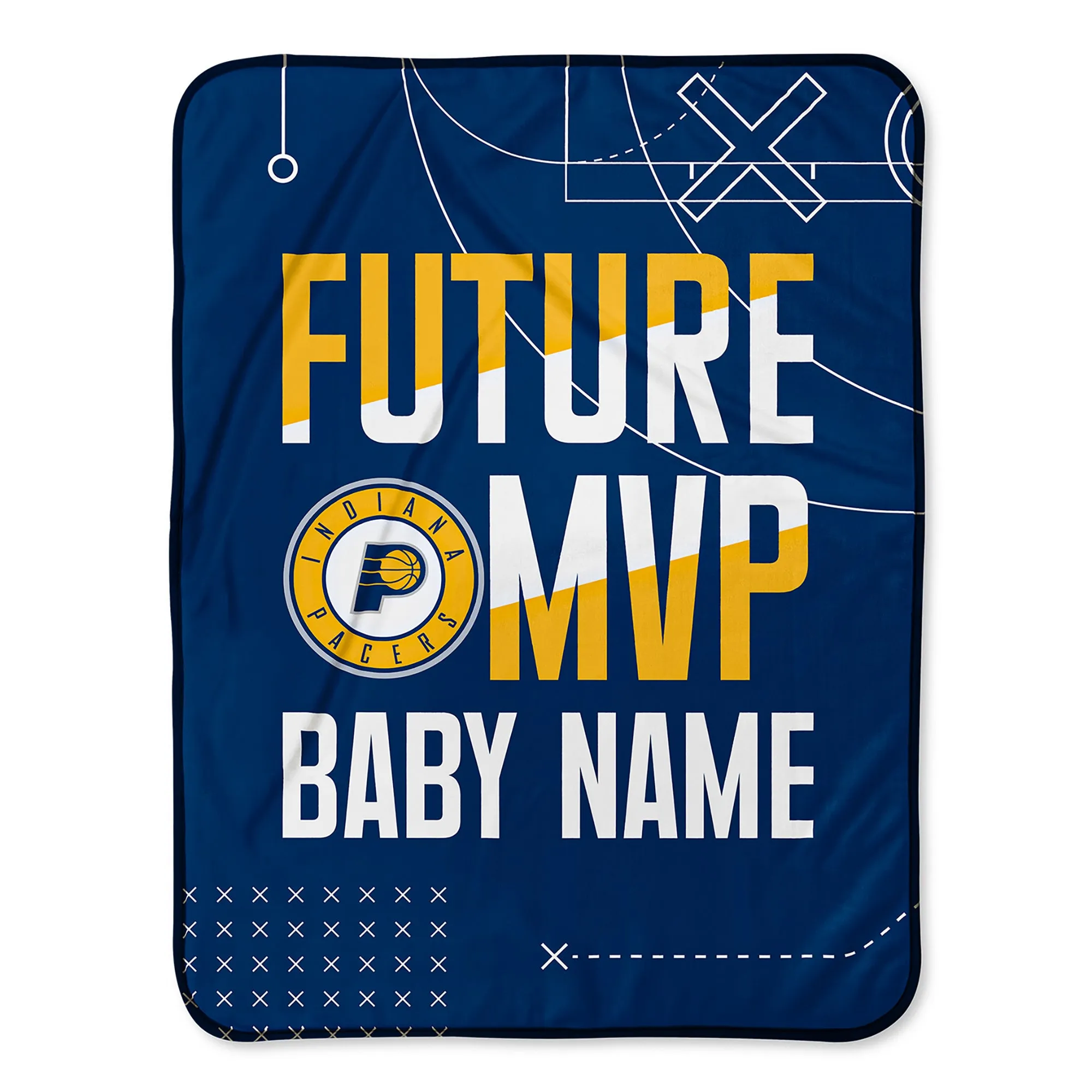 Personalized Indiana Pacers MVP Baby Pixel Fleece Blanket