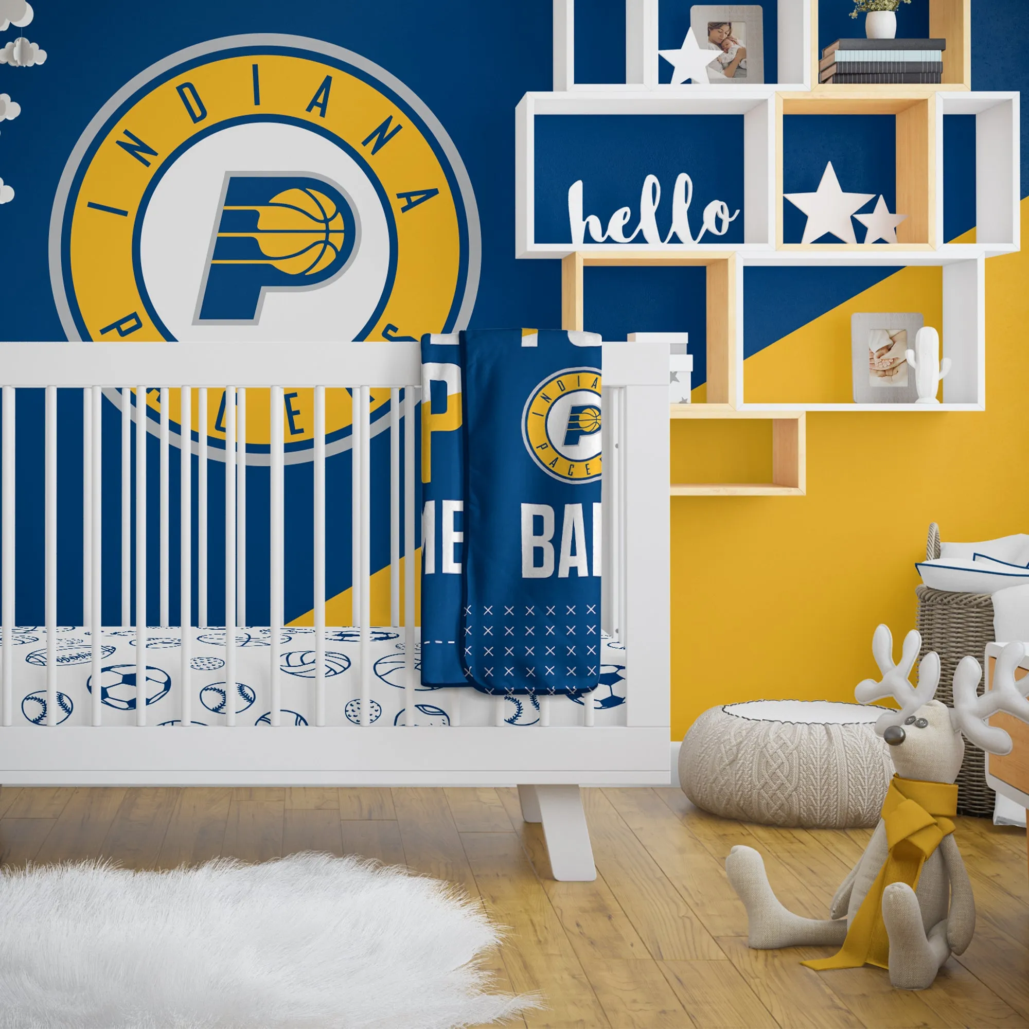 Personalized Indiana Pacers MVP Baby Pixel Fleece Blanket