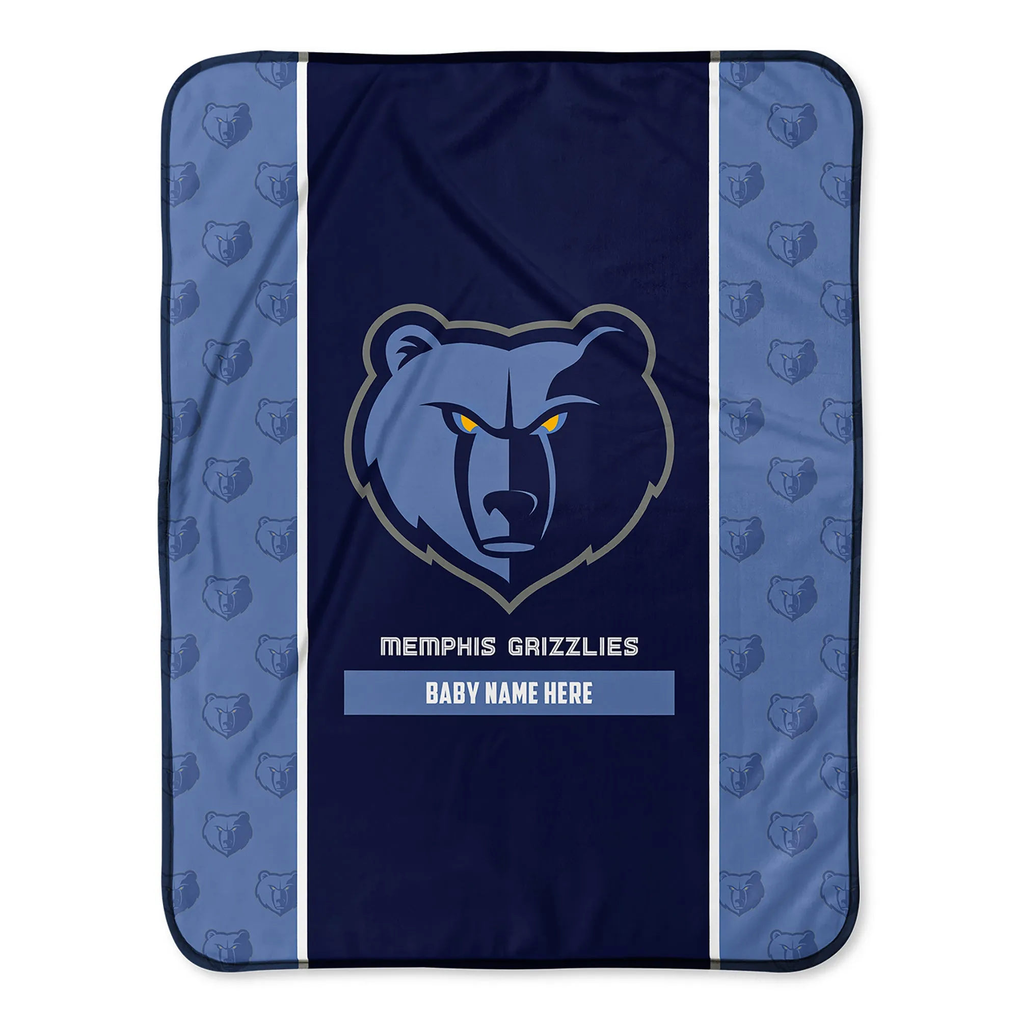 Personalized Memphis Grizzlies Icon Baby Pixel Fleece Blanket