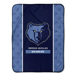 Personalized Memphis Grizzlies Icon Baby Pixel Fleece Blanket