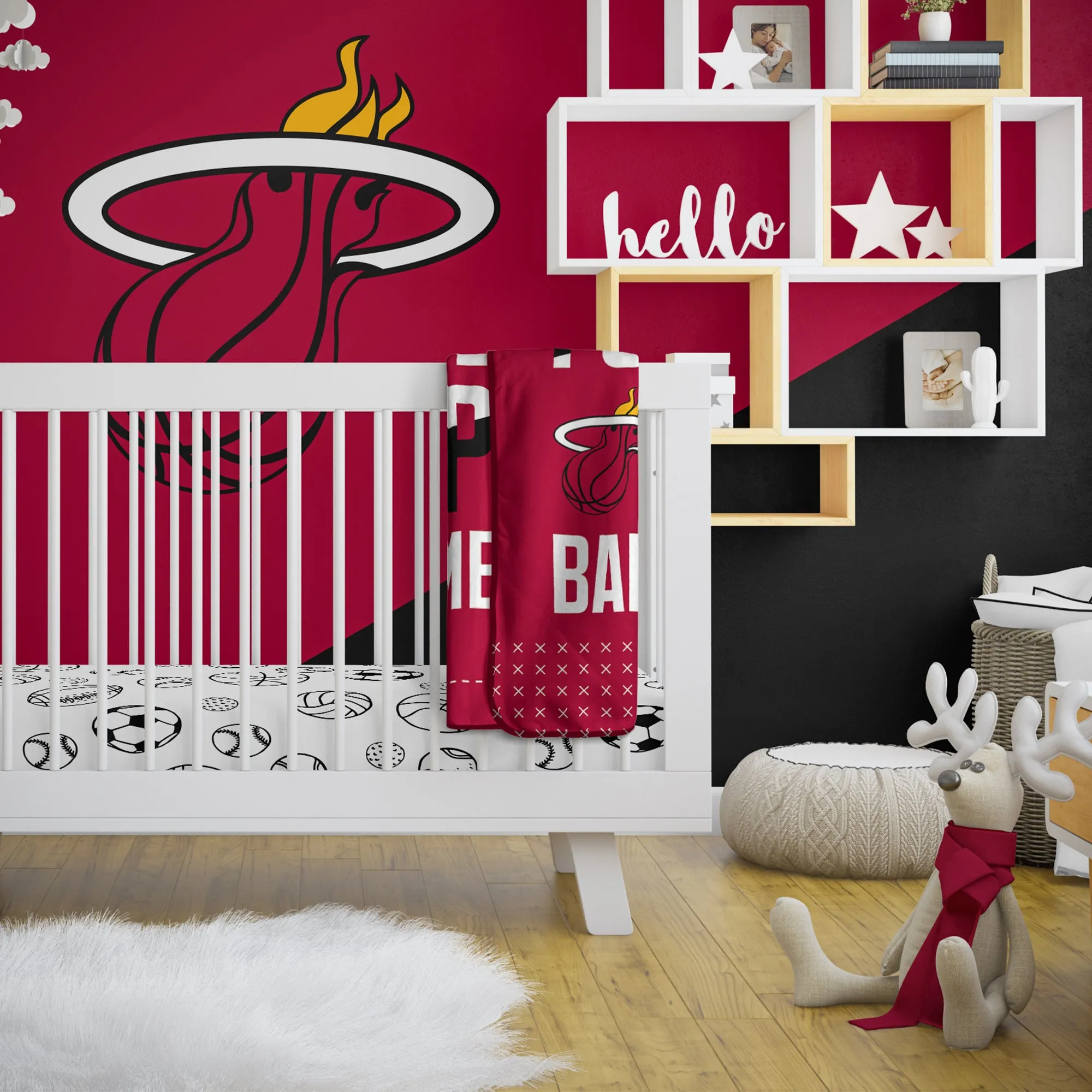 Personalized Miami Heat MVP Baby Pixel Fleece Blanket