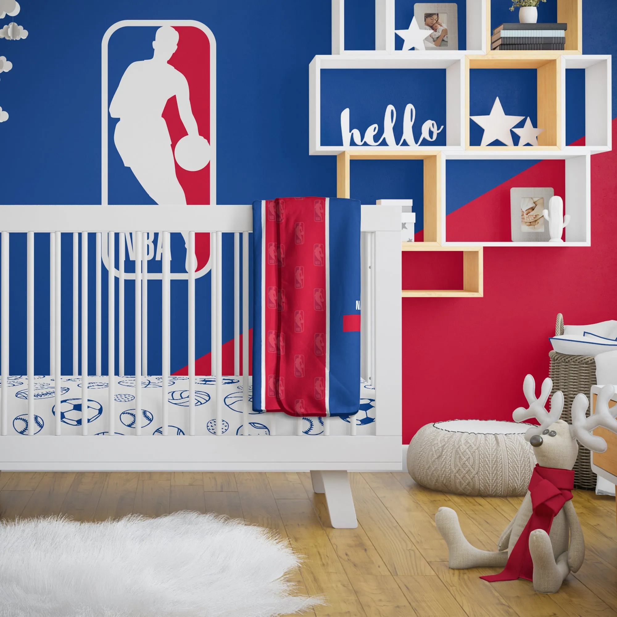 Personalized NBA Icon Baby Pixel Fleece Blanket