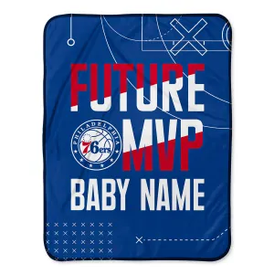 Personalized Philadelphia 76ers MVP Baby Pixel Fleece Blanket