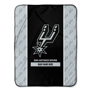 Personalized San Antonio Spurs Icon Baby Pixel Fleece Blanket