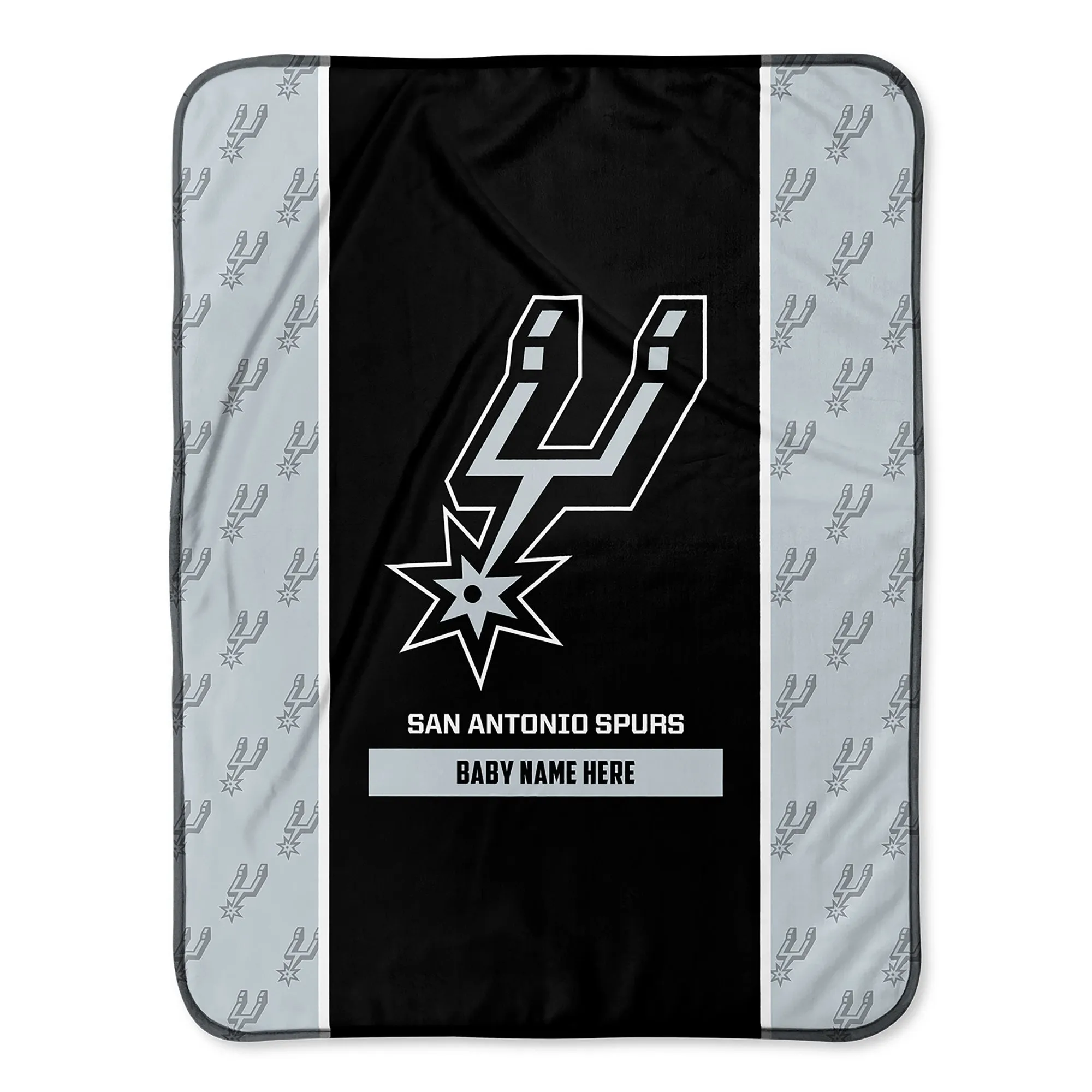 Personalized San Antonio Spurs Icon Baby Pixel Fleece Blanket