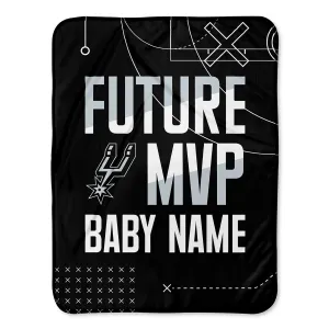 Personalized San Antonio Spurs MVP Baby Pixel Fleece Blanket