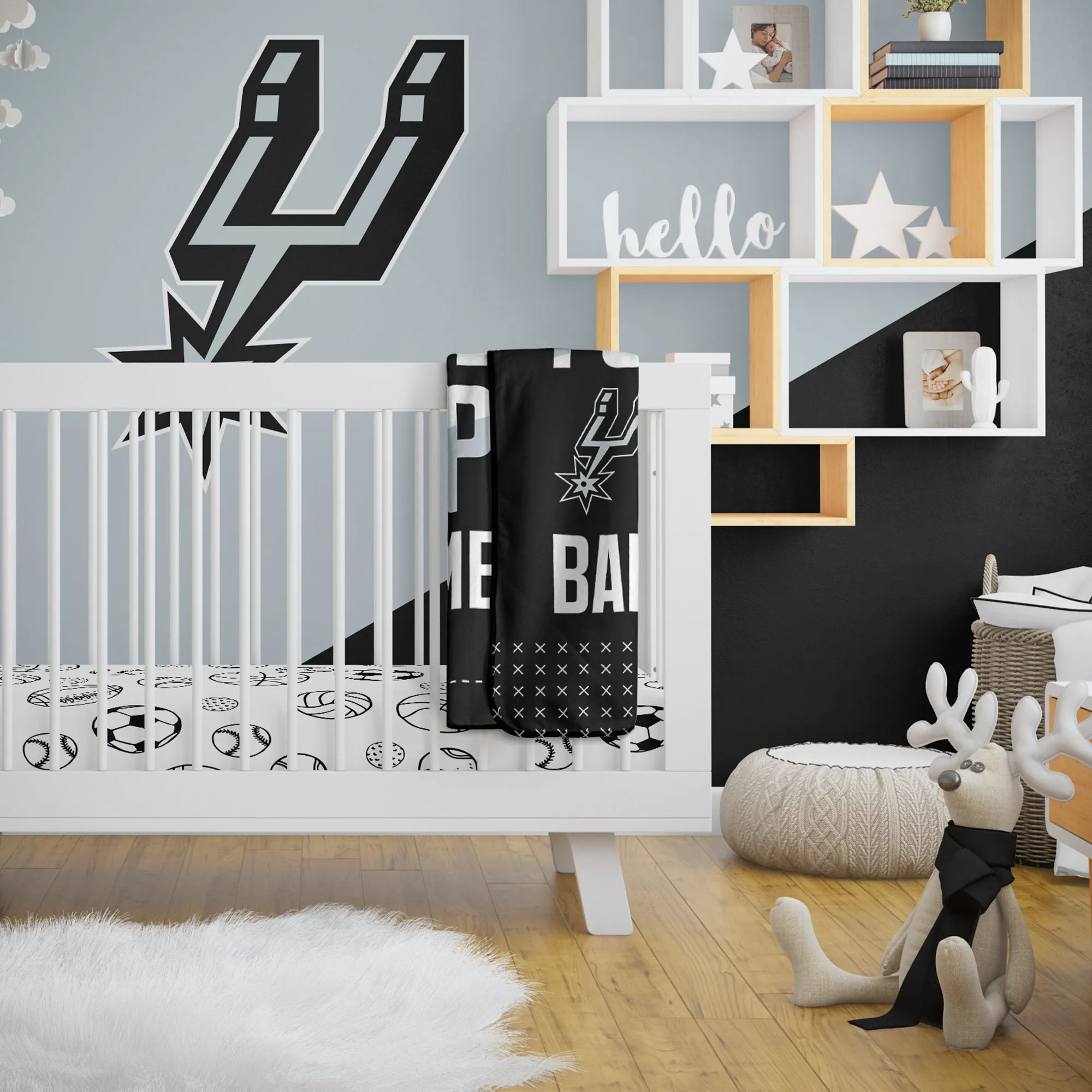 Personalized San Antonio Spurs MVP Baby Pixel Fleece Blanket