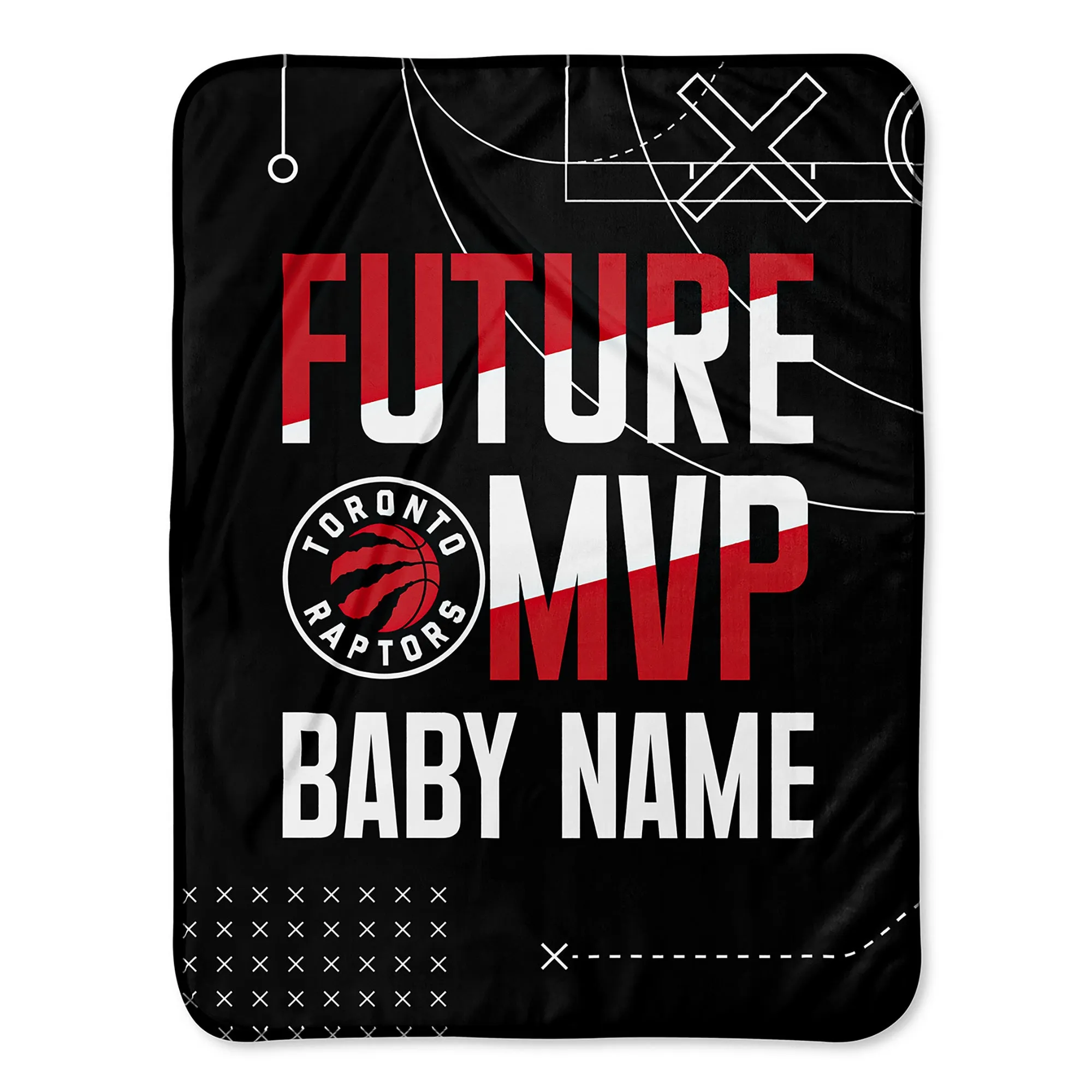 Personalized Toronto Raptors MVP Baby Pixel Fleece Blanket