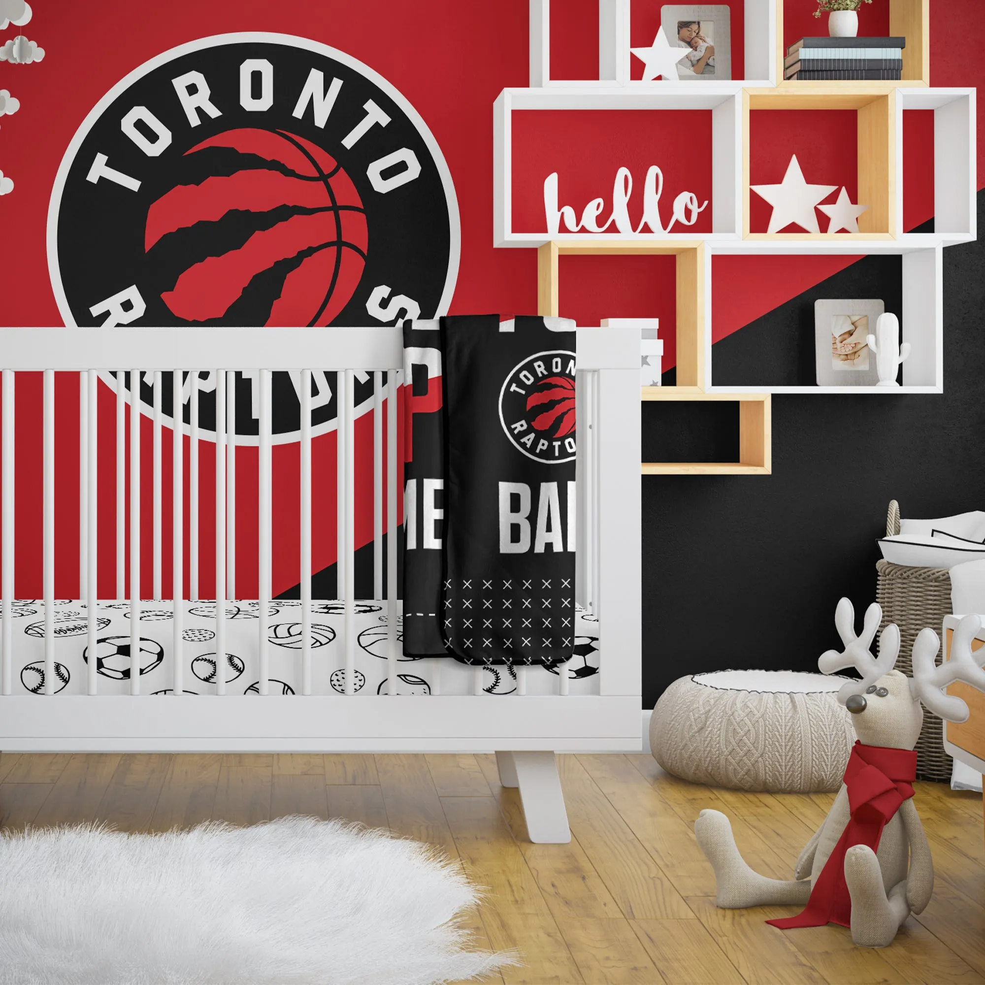 Personalized Toronto Raptors MVP Baby Pixel Fleece Blanket