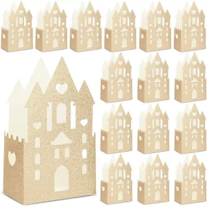 Princess Party Supplies, Gold Favor Boxes (16 Pack)