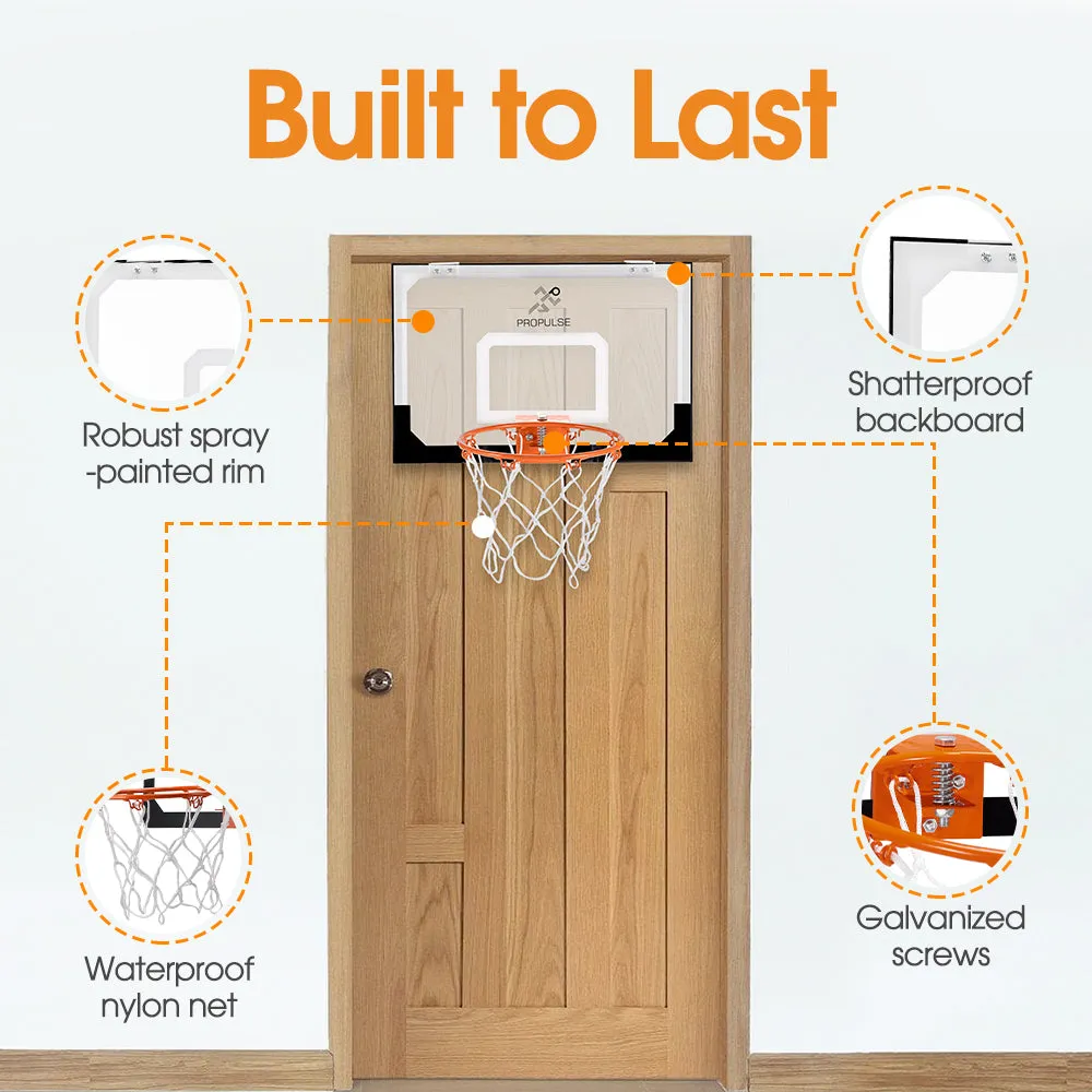 ProPulse Mini Basketball Hoop Door Wall Mounted Kids Sport Backboard Indoor