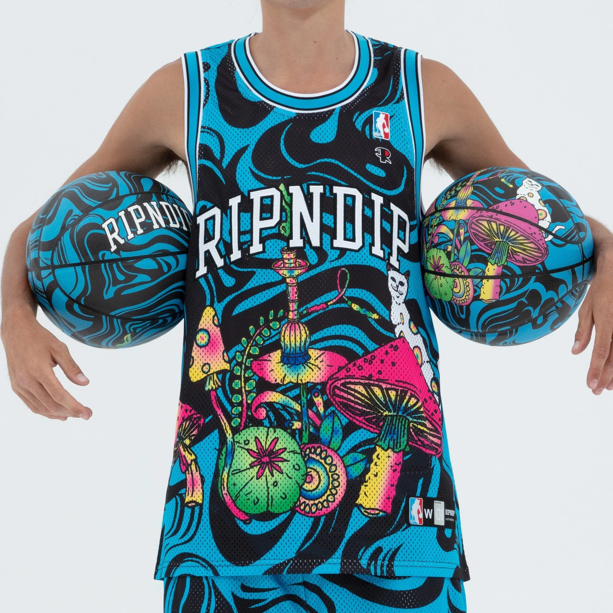 Psychedelic Basketball Jersey (Black / Blue)