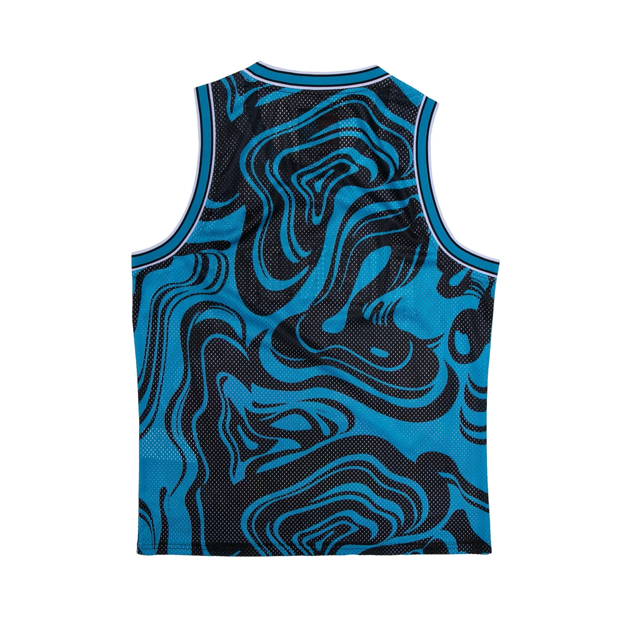 Psychedelic Basketball Jersey (Black / Blue)