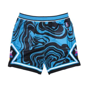 Psychedelic Basketball Shorts (Black / Blue)