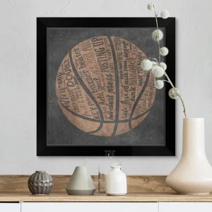 "Basketball Terms" Black Framed Print