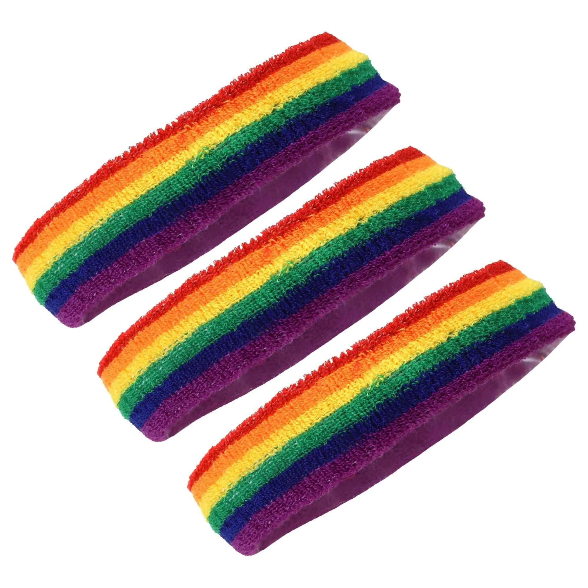 Rainbow Head Sweatbands - 3 Pack