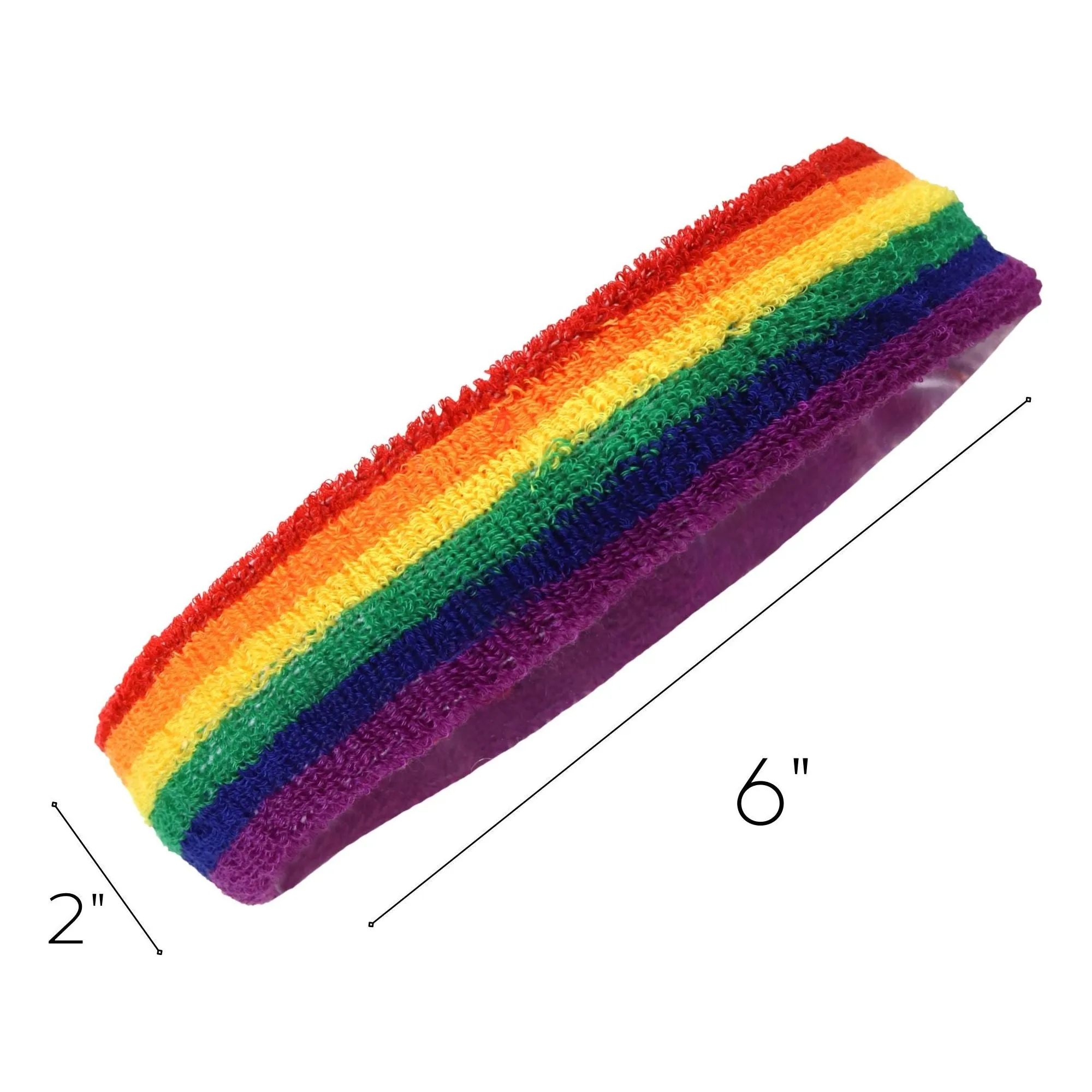 Rainbow Head Sweatbands - 3 Pack