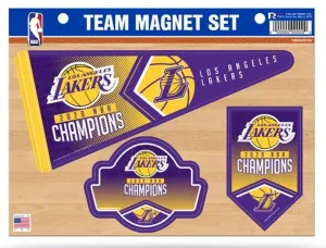 Rico Industries, Inc. Los Angeles Lakers 2020 Champions Multi Die Cut Magnet Sheet Heavy Duty Auto Home Basketball