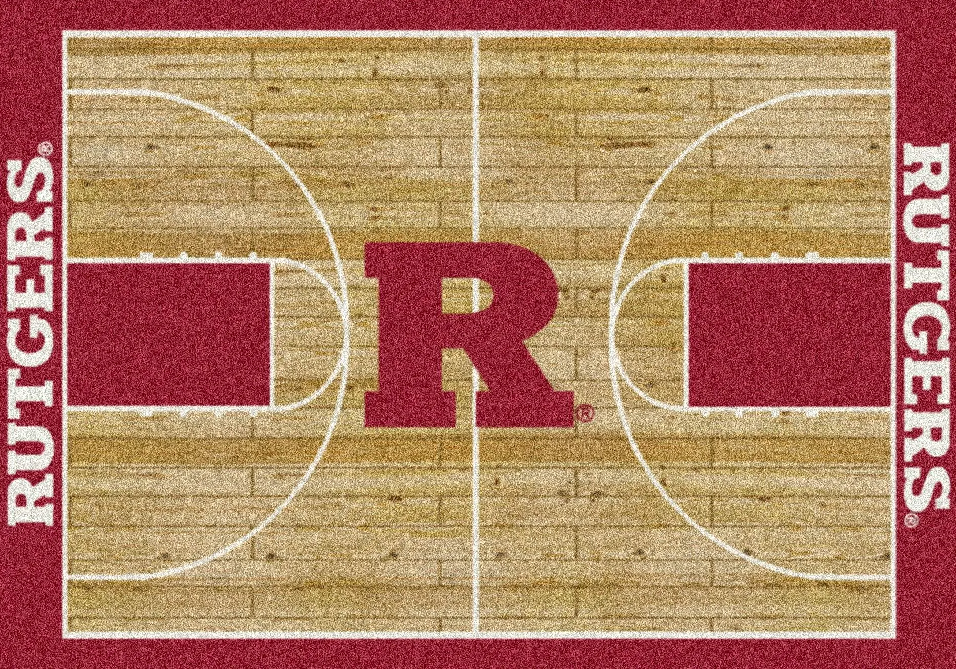 Rutgers Scarlet Knights Milliken Basketball Home Court Novelty Area Rug