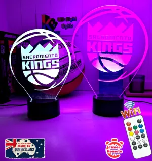 SACRAMENTO KINGS Basketball Team 3D LED Night Light Lamp