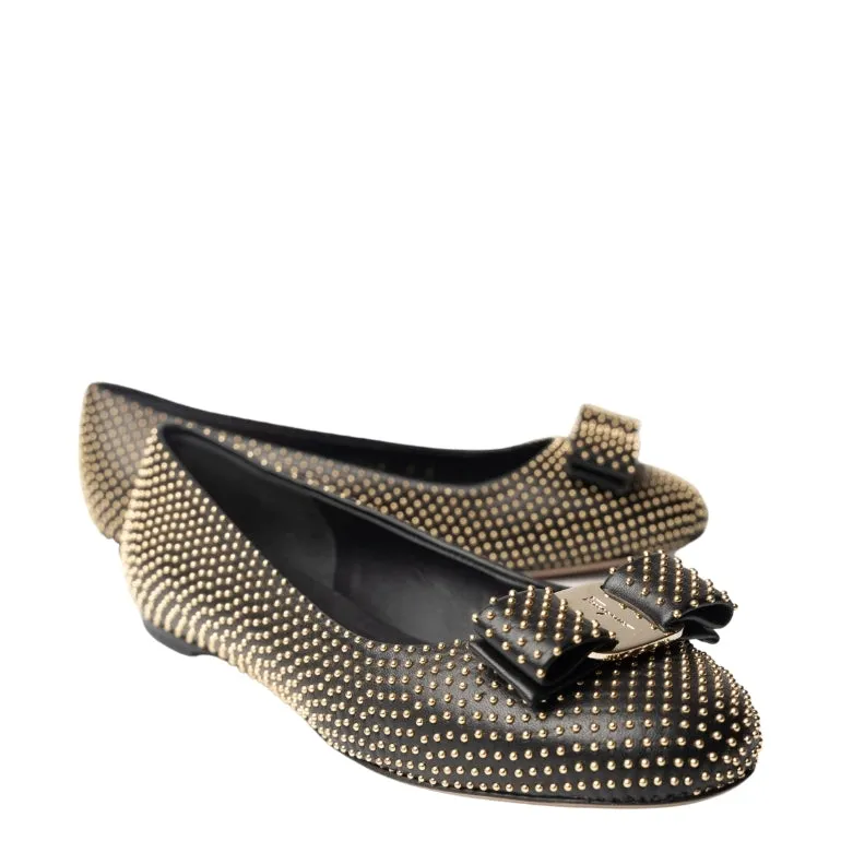 Salvatore Ferragamo Varina Studded Ballet Flats